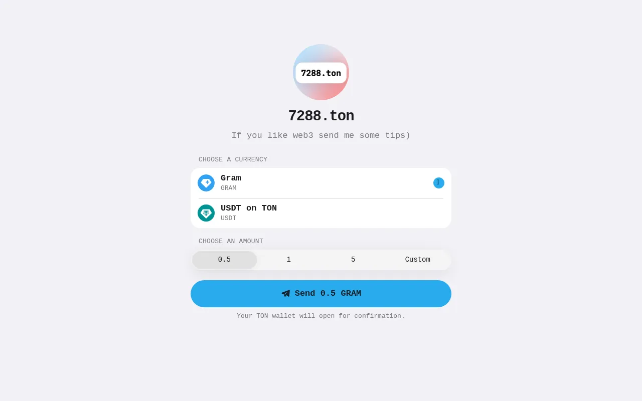 Screenshot of 7288.ton