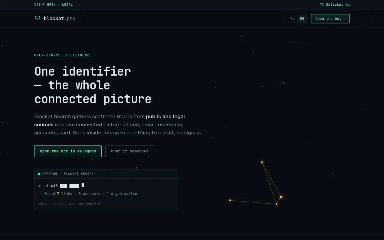 Screenshot of blackat.ton
