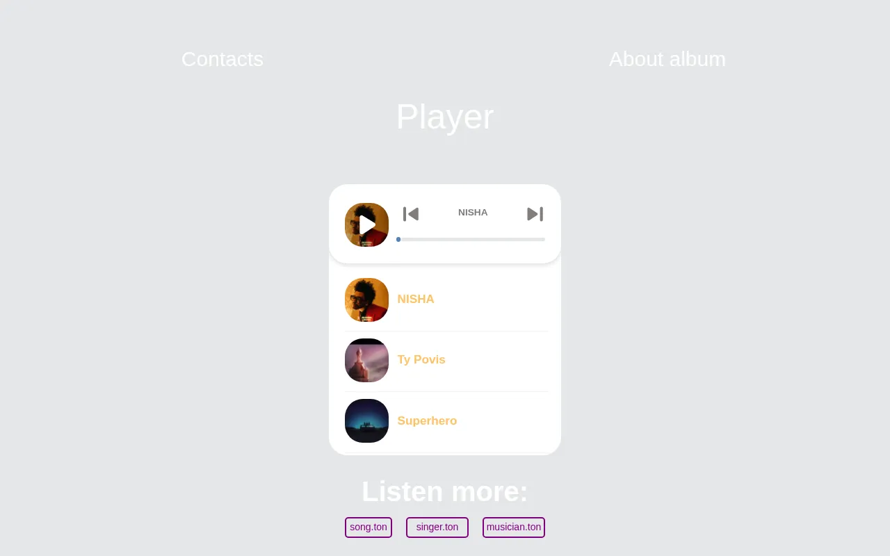 Screenshot of composer.ton