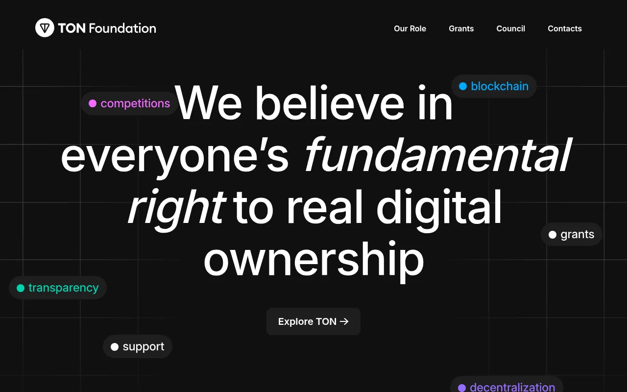 Screenshot of foundation.ton