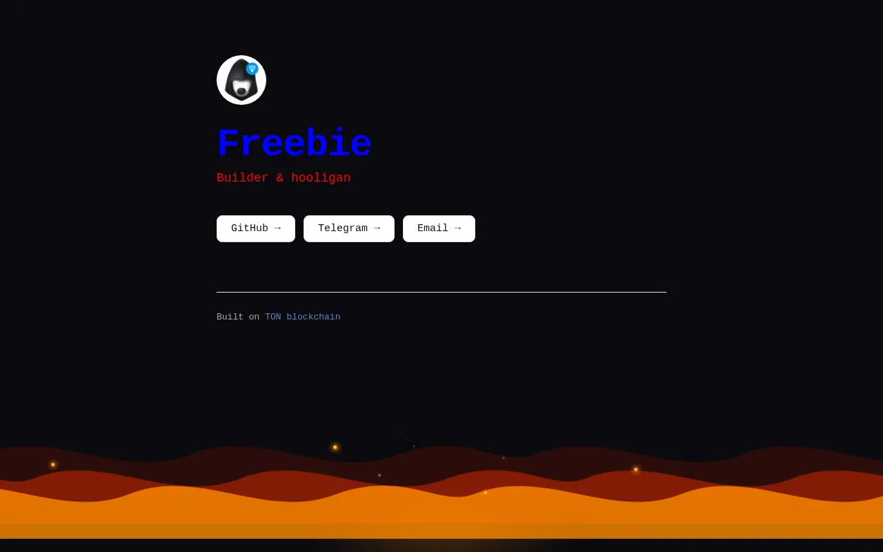 Screenshot of freebie.ton-site.ton