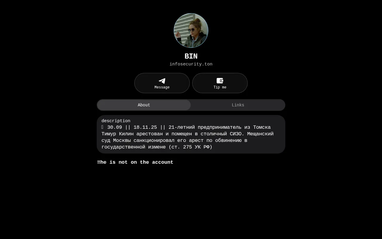 Screenshot of infosecurity.ton