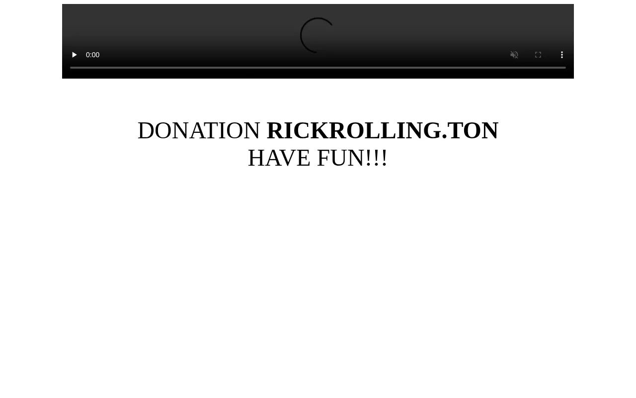 Screenshot of rickrolling.ton
