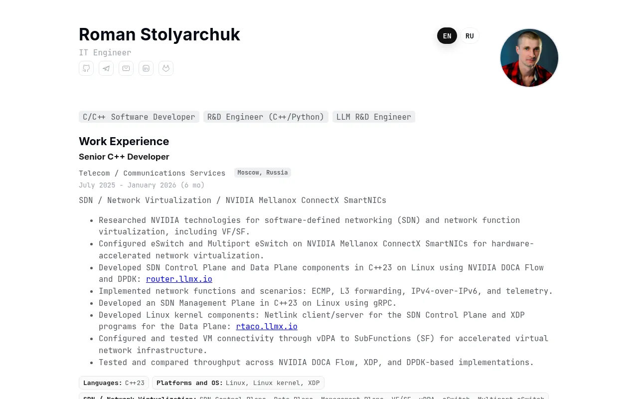 Screenshot of stolyarchuk.ton