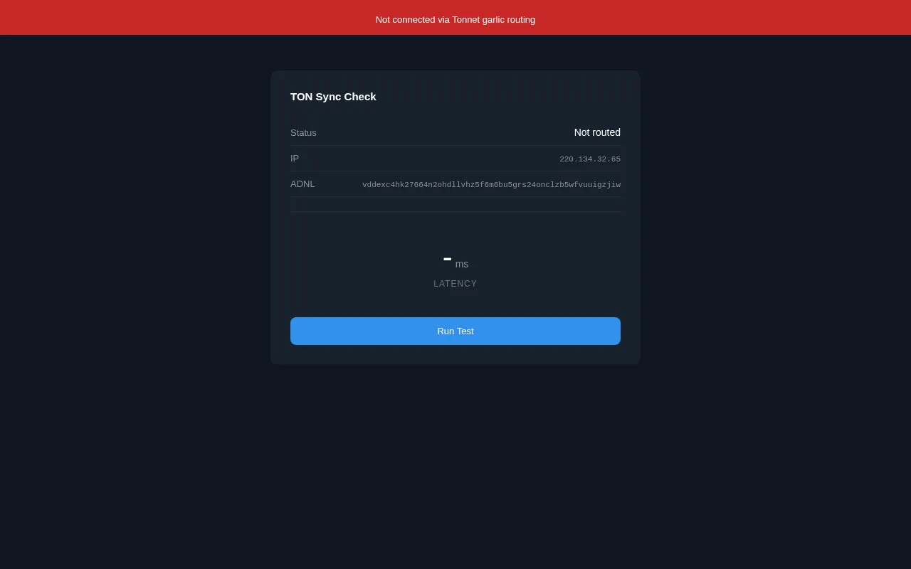 Screenshot of tonnet-sync-check.ton