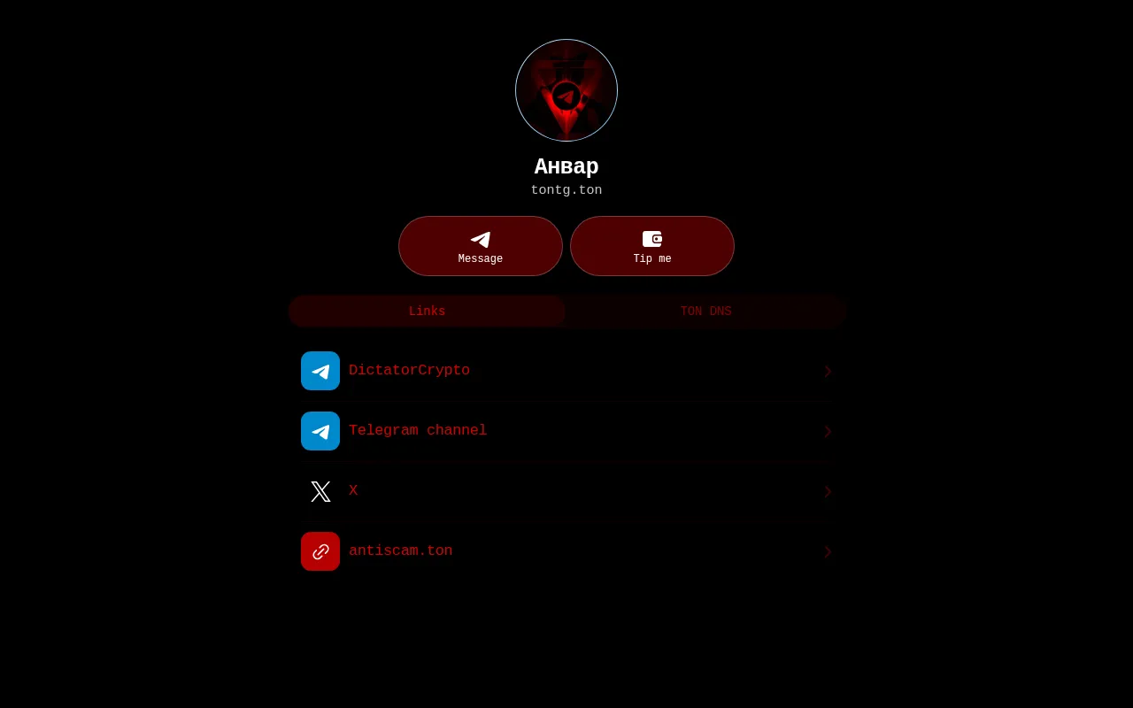 Screenshot of tontg.ton