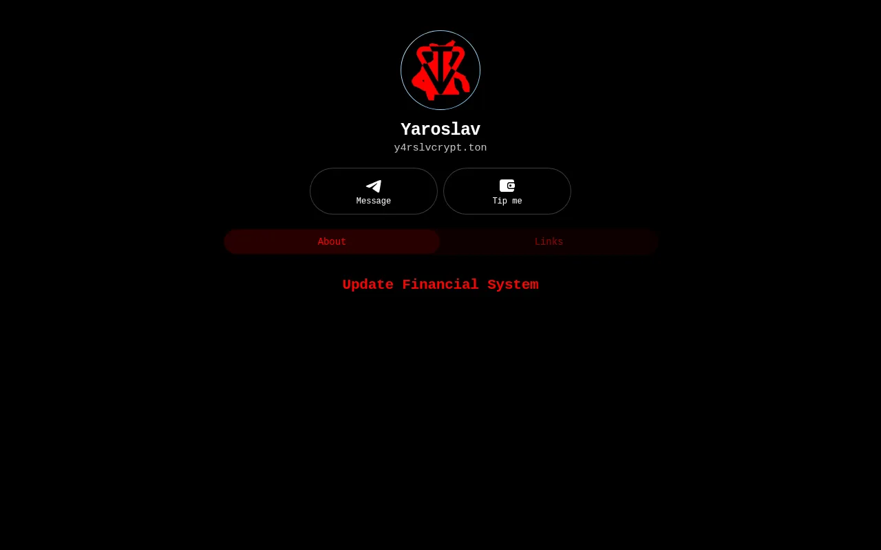 Screenshot of y4rslvcrypt.ton