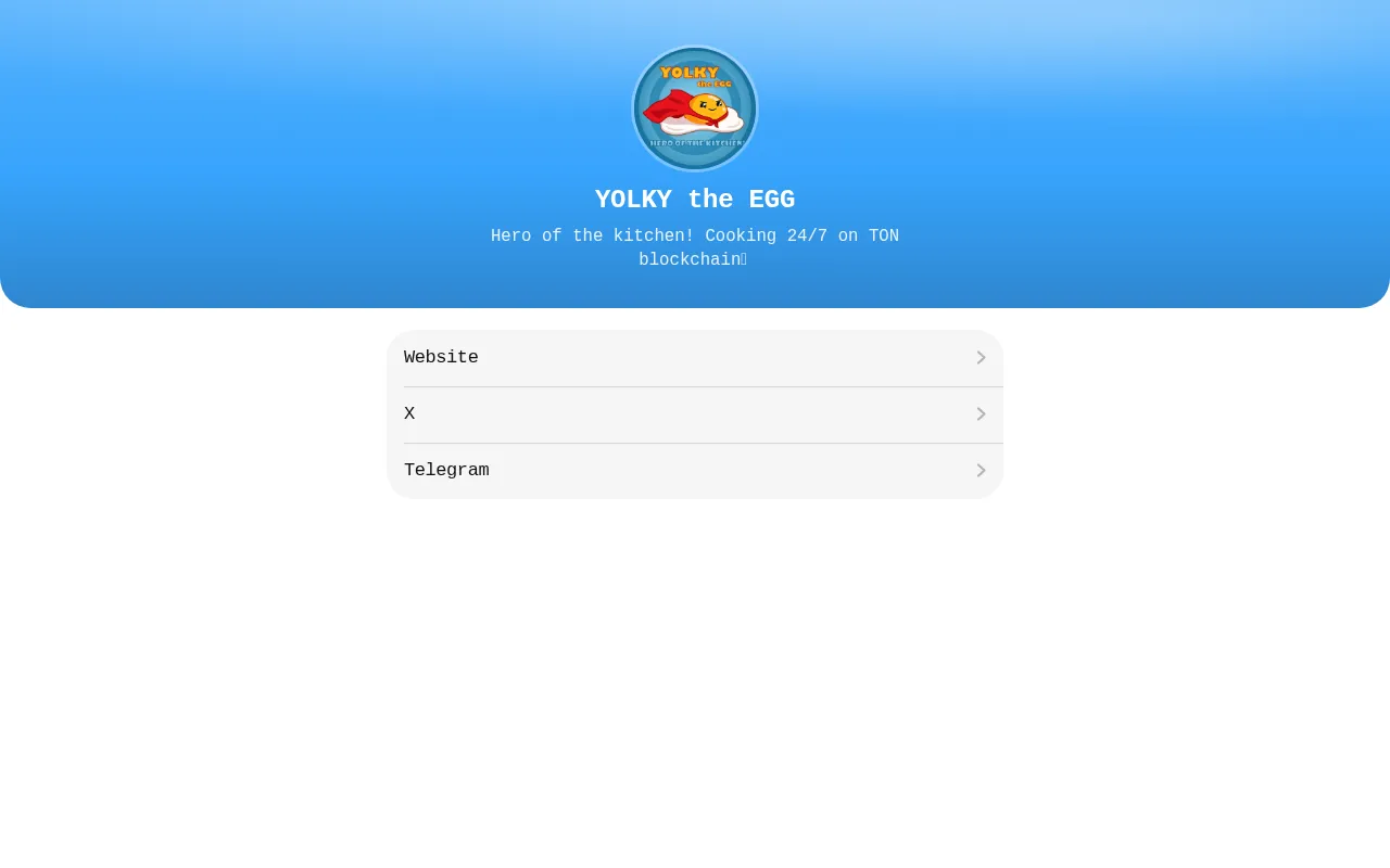 Screenshot of yolkytheegg.ton